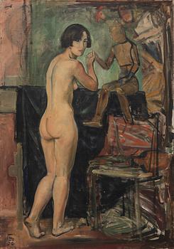 Hugo Gehlin, "Model with wooden doll".