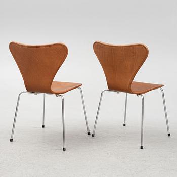 Arne Jacobsen, stolar, 6 st, "sjuan", Fritz Hansen, Danmark.