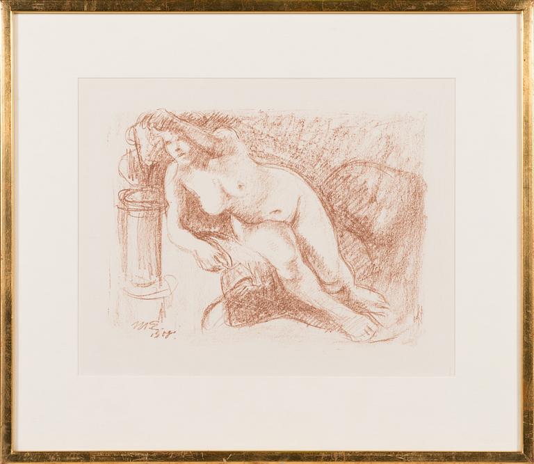 Magnus Enckell, lithograph, signed and dated 1908.