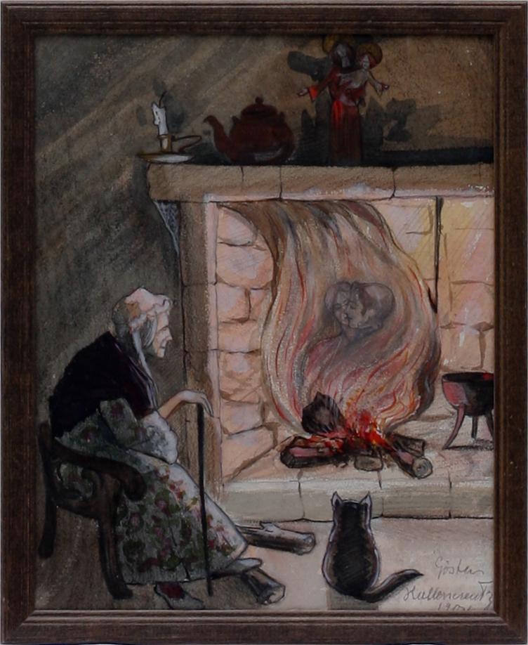 GÖSTA HALLENCREUTZ, akvarell, Sign och dat 1904.