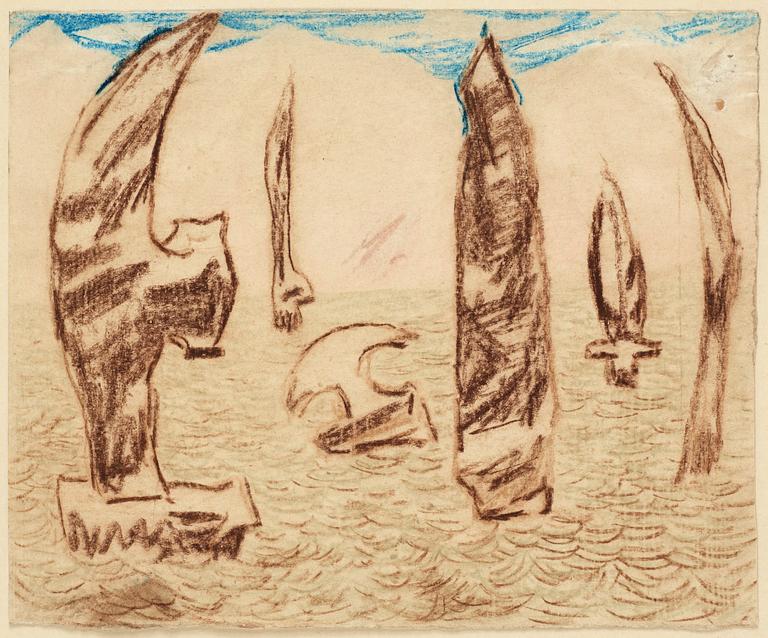 Carl Fredrik Hill, "Stenyxformer i vattnet".