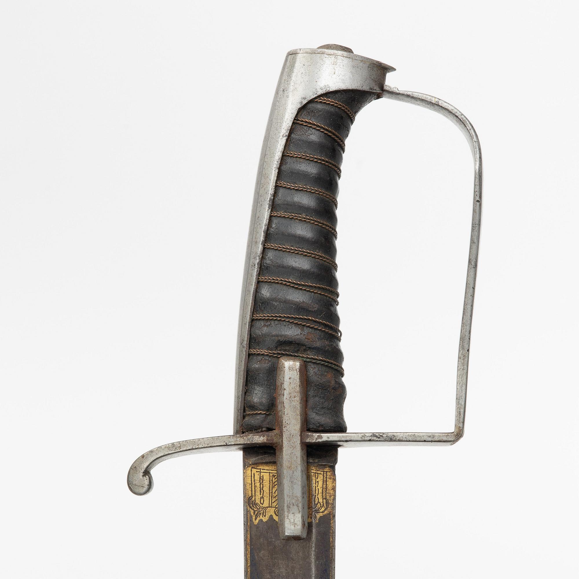 A  Swedish officer's sabre, second half of the 18th Century.
