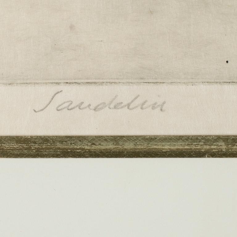 BÖRJE SANDELIN, 2 st, etsningar, signerade och numrerad 19/40 respektive märkt "Tredje avdraget".