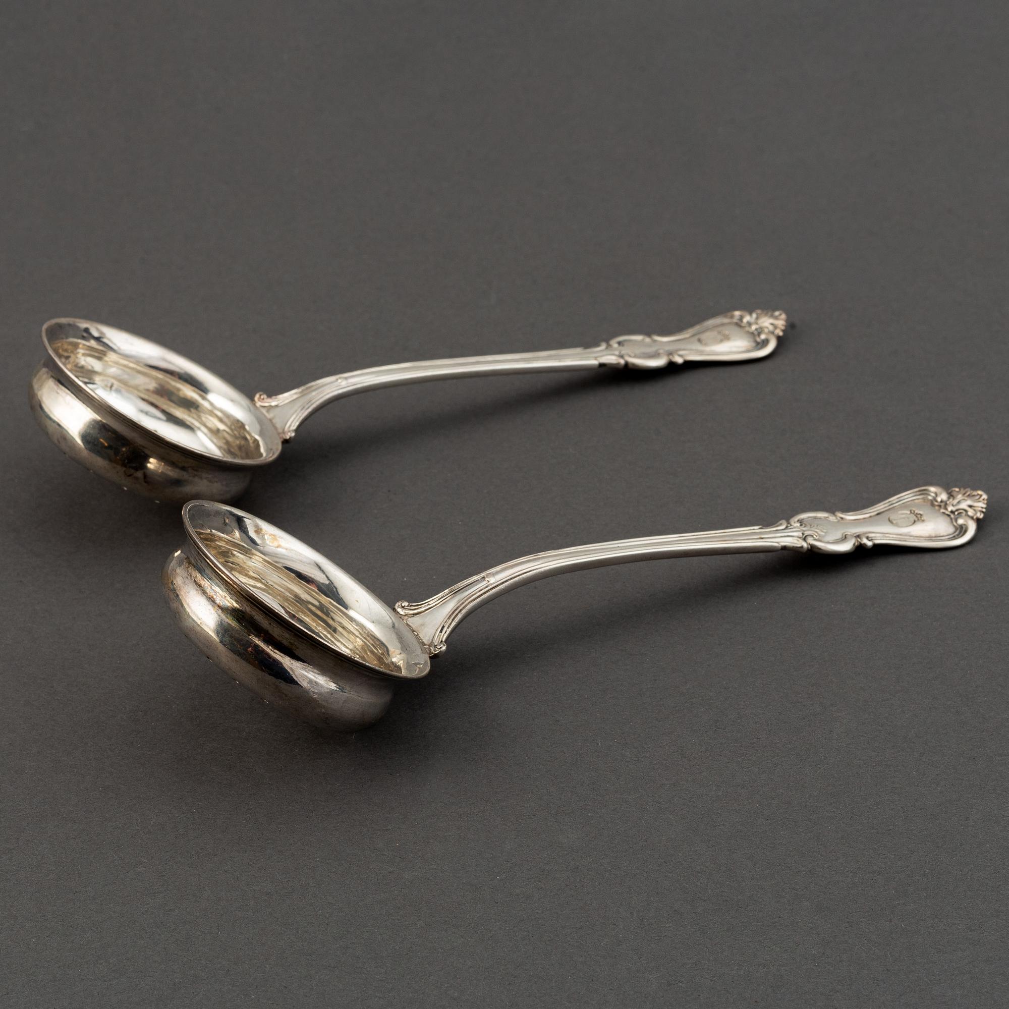 Christina Hammer, ströskedar, ett par, Stockholm 1849.