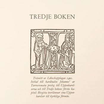 "Den heliga Birgitta Himmelska uppenbarelser"  4 vol 1957-59 Allhems förlag.