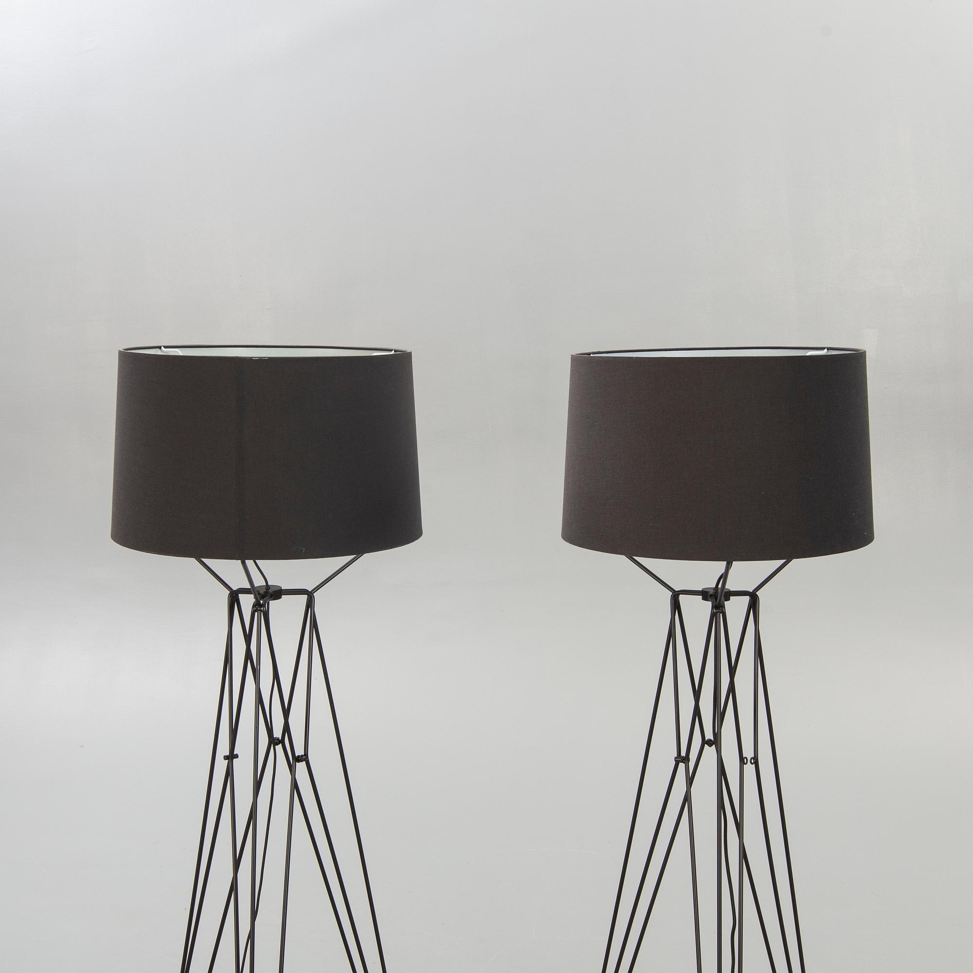 Floor lamp, 2 pcs, 2000s, Frandsen Lightning Denmark.