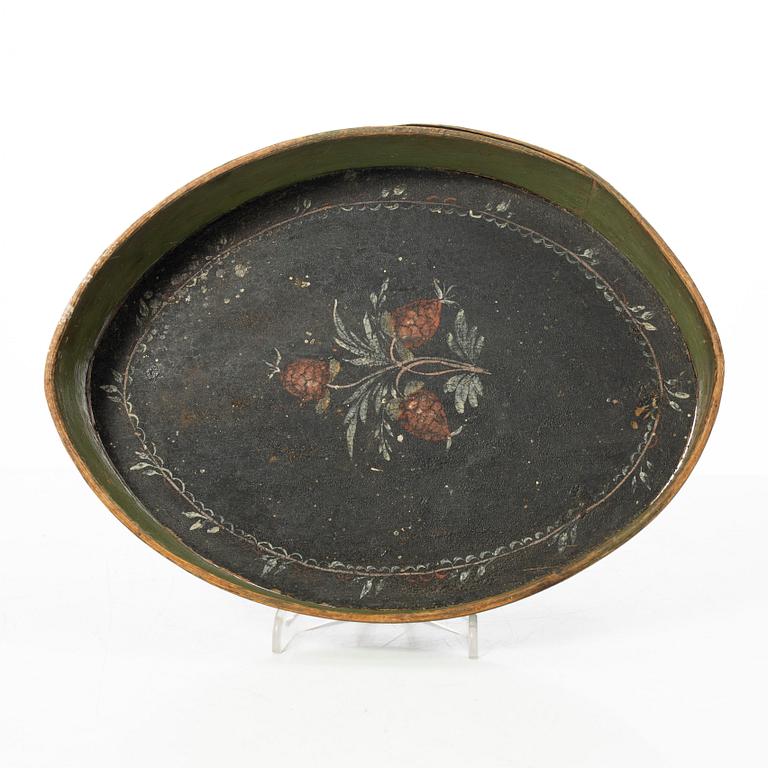Tray, folk art, Jämtland, 19th century.