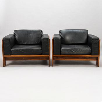 TOBIA SCARPA, a pair of late 1960's 'Bastiano' arm chairs for Haimi.