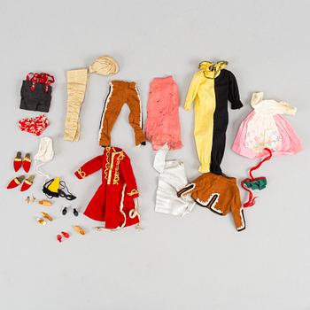 A collection of four Mattel 1960's Barbiedolls with accessories.