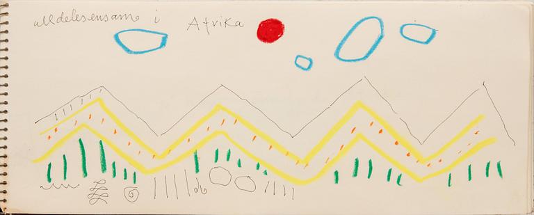 Madeleine Pyk, Sketchbook "One day in the Sahara, thought the Lejonson.....".