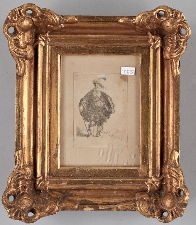 JAN GEORG VAN VLIET, bla, efter, 2 st, etsningar, sign i plåten.