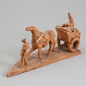 ASMUND ARLE, Skulptur, terracotta, signerad Asmund Arle och daterad 1952.