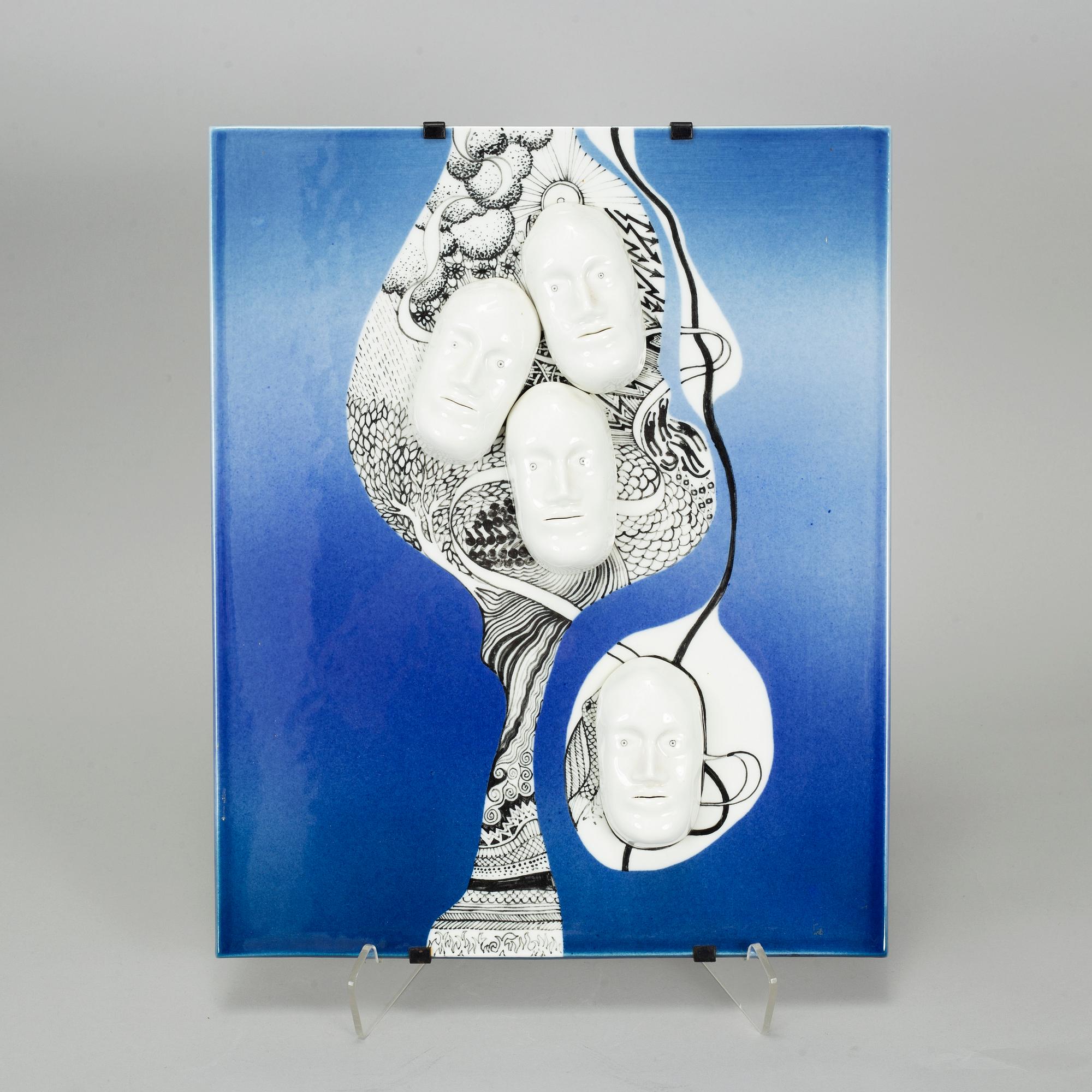 JACKIE LYND, a porcelain plaque, Rörstrand, Sweden.