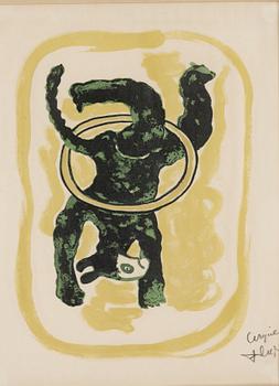 FERNAND LÉGER, lithograph in colour, from "Cirque", 1950, bears signature.