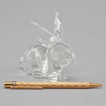 PENNA, gulddouble samt BREVVIKT, glas, must de Cartier, sent 1900-tal.