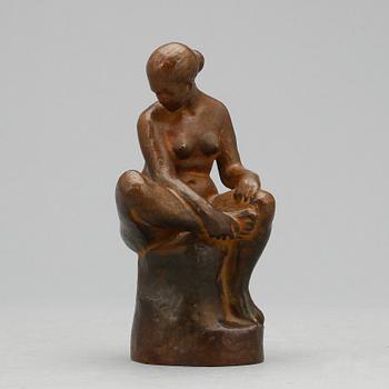 CARL ELDH, skulptur, brons "Maja", signerad C. Eldh.