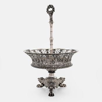 Gustaf Folcker, kakfat, silver, Stockholm 1839.