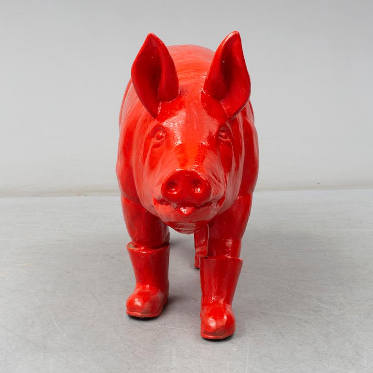 WILLIAM SWEETLOVE, 'Cloned red father pig with boots', signed and numbered 18/50.