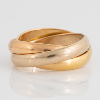 An 18K gold Cartier "Trinity" ring.