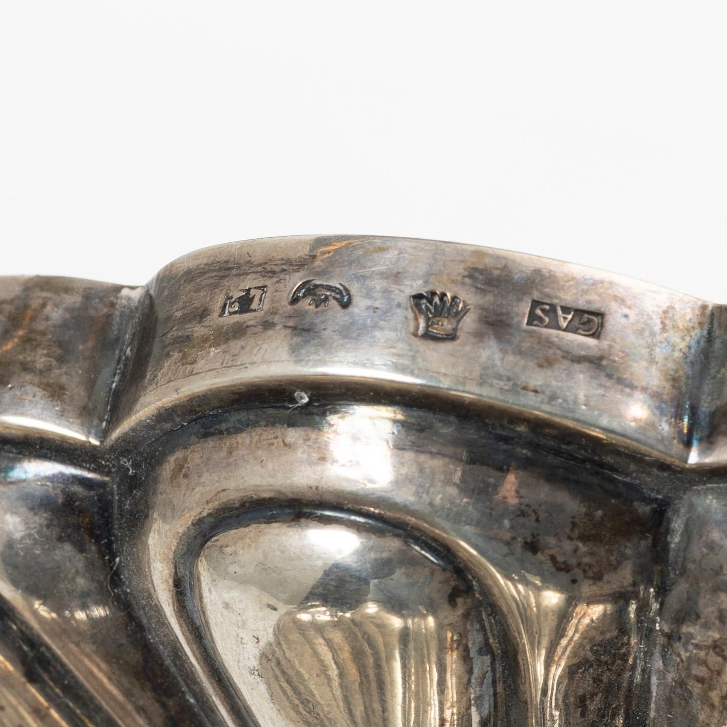 Gustaf Adolf Strömbäck, brödkorg, silver, Helsingfors, Finland, 1844.