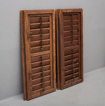 TWO SHUTTERS, probably France, 20th century.