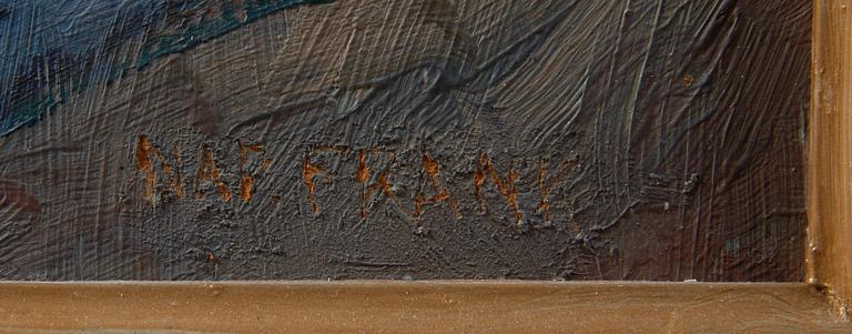 FRANK, NAPOLEON, olja på pannå, sign.