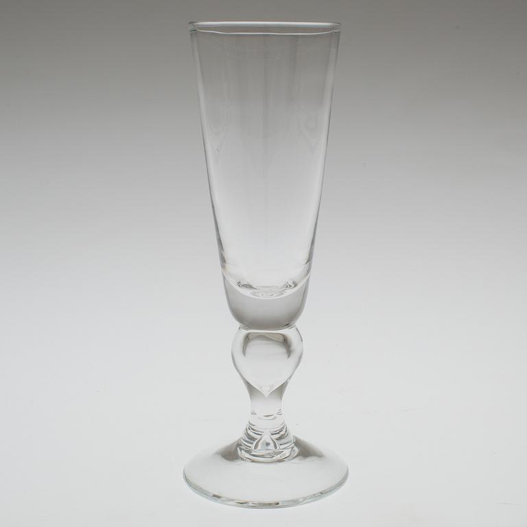 CHAMPAGNEGLAS, 12 st, "Antik", Reijmyre Glasbruk.