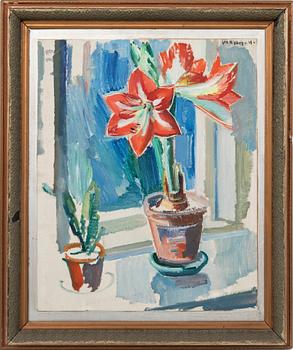 Gerhard Wihlborg, Stilleben med amaryllis.