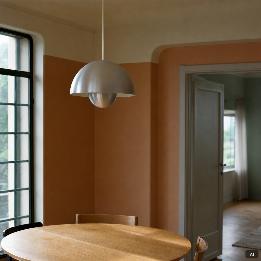 Verner Panton, a ceiling lamp, 'Big Flowerpot', Unique Interieur Copenhagen, Denmark.