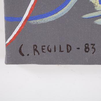 CARSTEN REGILD, olja på duk. Signerad, daterad -83.