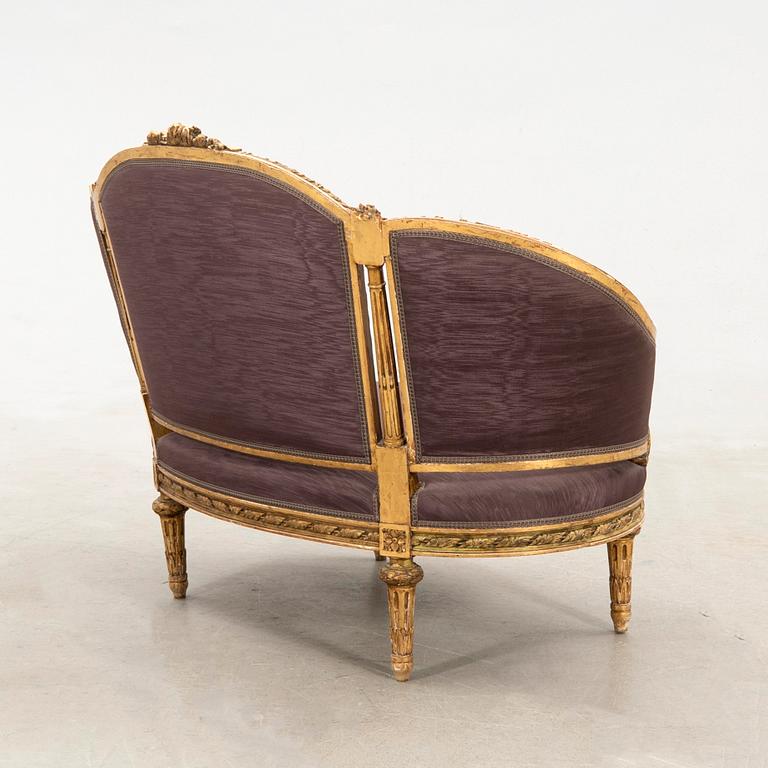 Sofa: Louis XV style, first half of the 20th century.