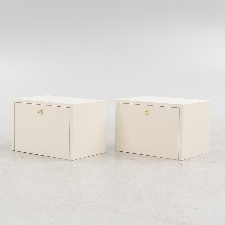 Marie-Louise Sjögren, a pair of wall hanged bedside tables, 21st century.