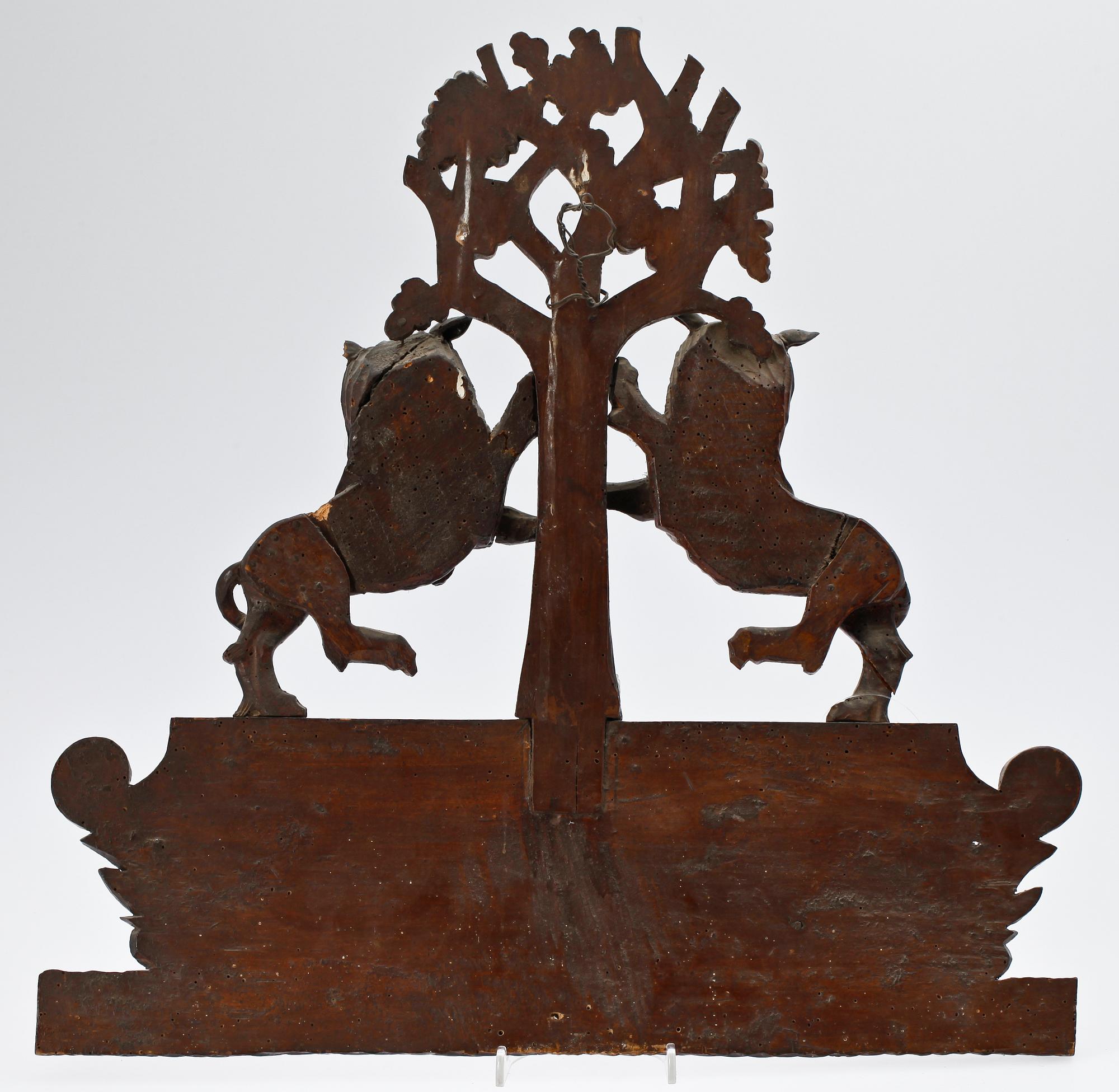 ORNAMENT, trä, möjligen Norge, bär datering 1614.