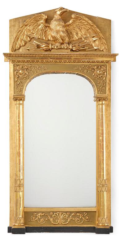 Spegel, av Petter Gustaf Bylander (spegelfabrikör i Göteborg 1811-58), Empire.