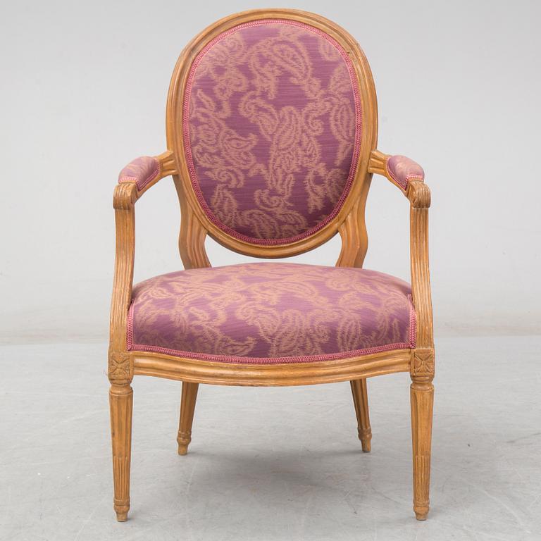 A French Louis XVI armchair by Barthélemy Denis Chardon (master 1764).