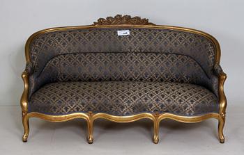 SALONGSGRUPP, 7 delar, gustaviansk stil.