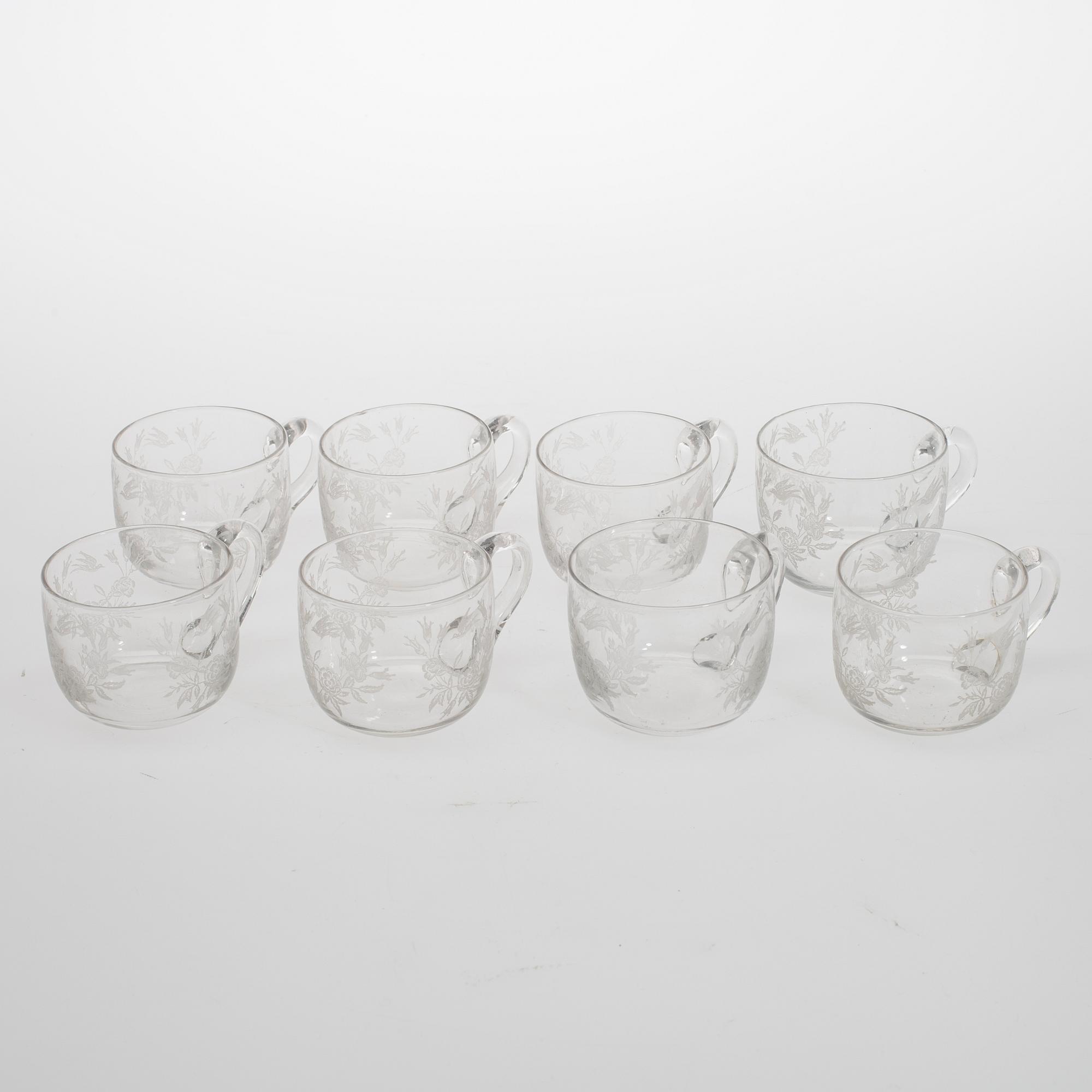 PUNSCHMUGGAR, 8 st, glas, 1900-talets början.