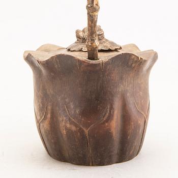 A Chinese early 1900s bamboo tea pot.