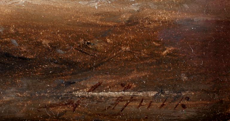 ABRAHAM HULK II, olja på pannå, sign.