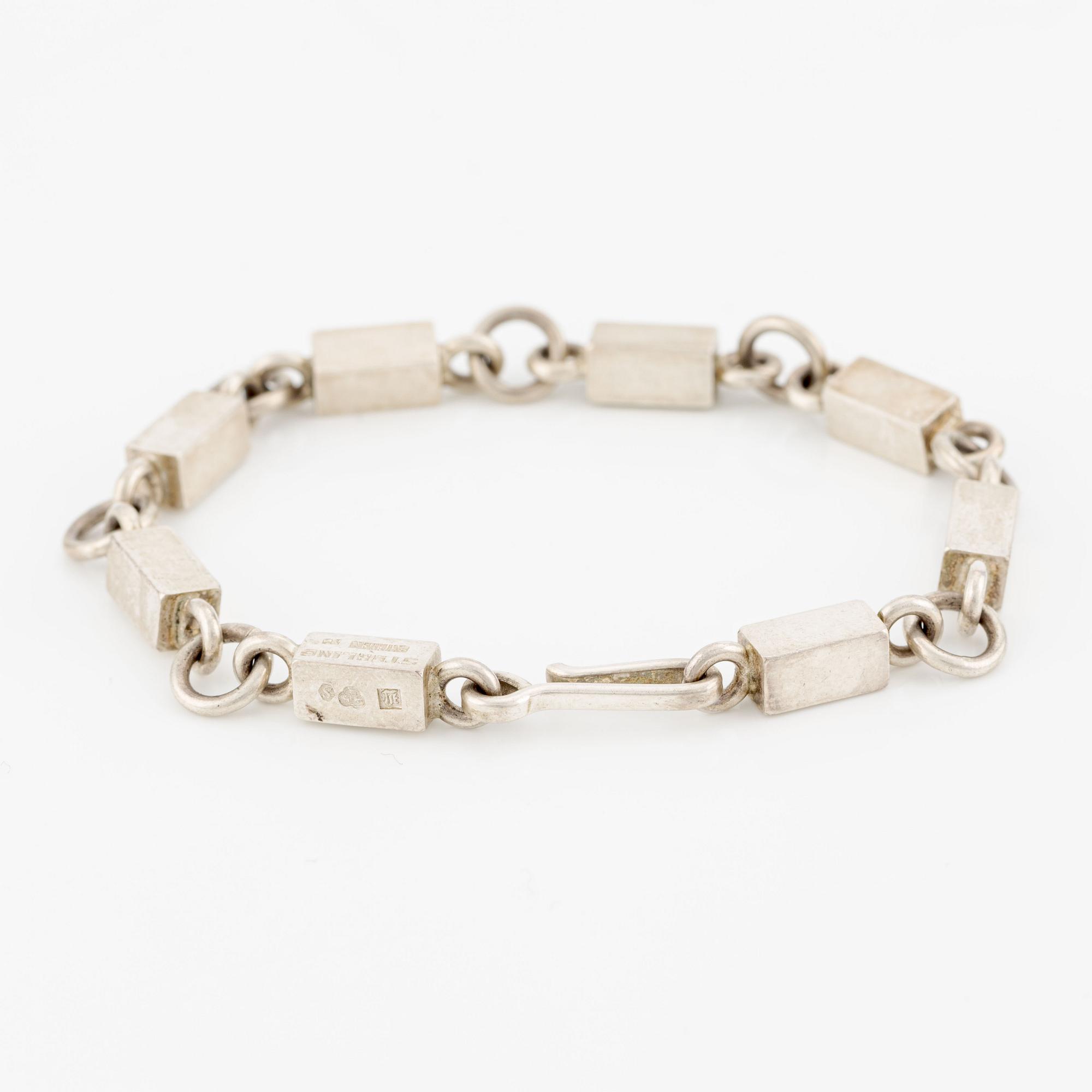Wiwen Nilsson, armband, ring och stavkedja, sterlingsilver.