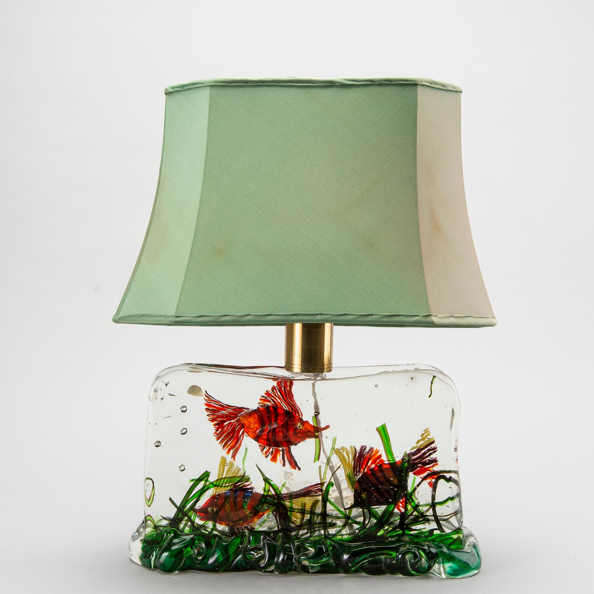A TABLE LAMP, glass, Cenedese Murano, 1950-/1960's, Probably Riccardo Licata.