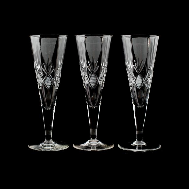 CHAMPAGNESTRUTAR, 10 st, glas, 1900-talets första hälft.