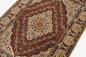 A semi-antique silk Hereke rug, West Anatolia, c. 180 x 121 cm.
