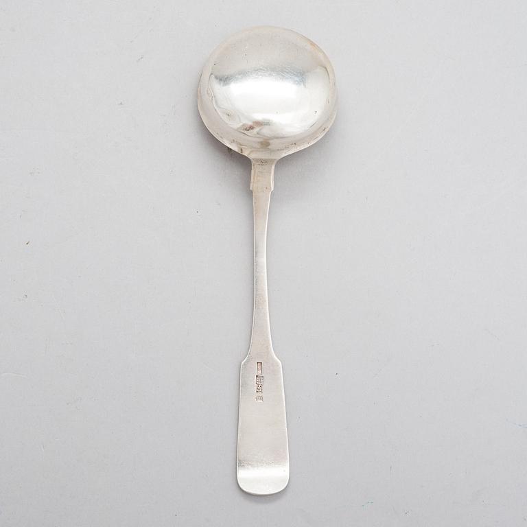 Eduard August Bauer, a parcel-glt sauce ladle, Reval 1853.