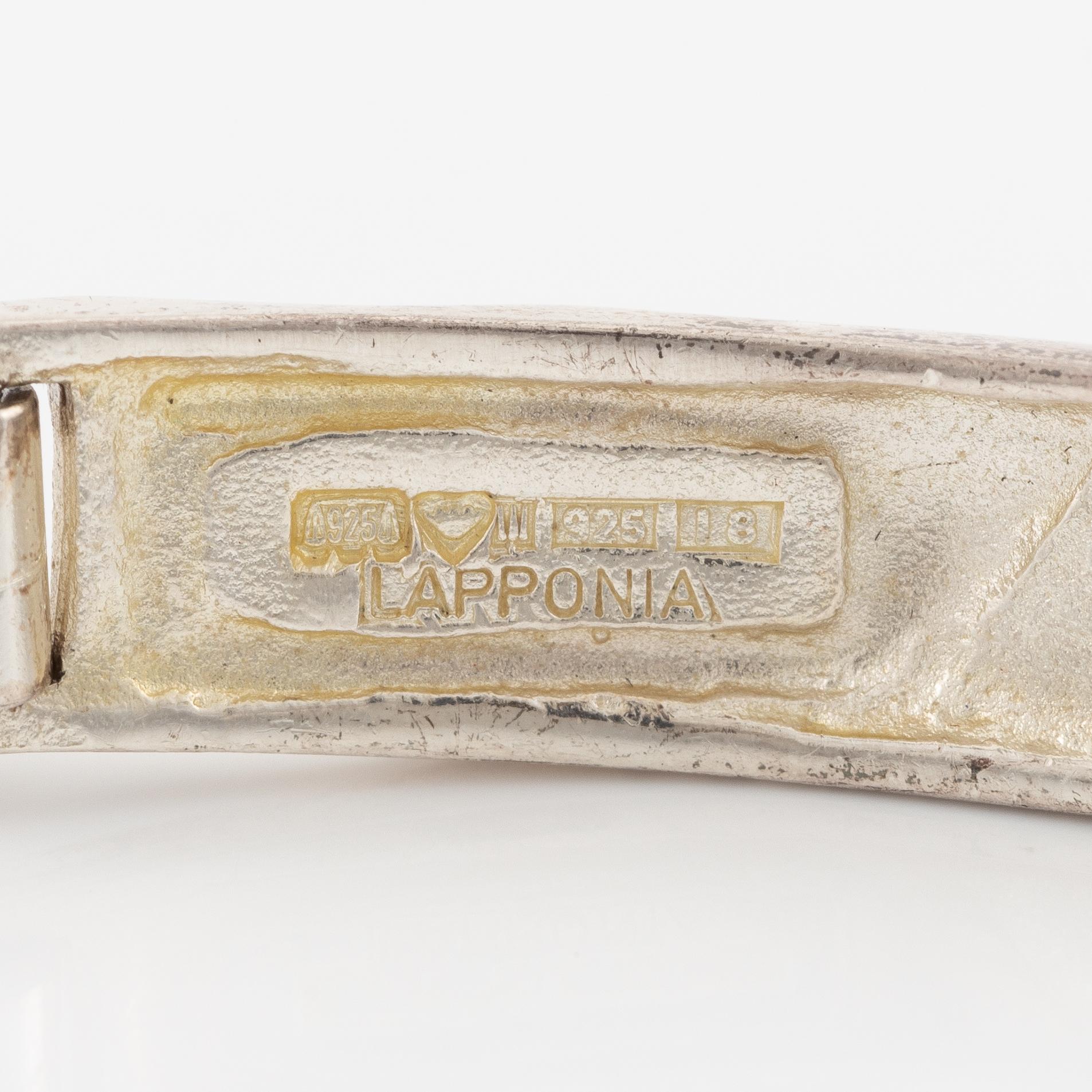 Lapponia, armband, silver och trä.