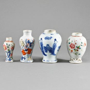 PARTI PORSLIN, 8 delar, Kina, 1700, 1800 och 1900-tal.