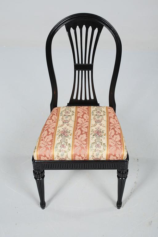 STOLAR, 6 st, gustaviansk stil, 1900-talets andra hälft.