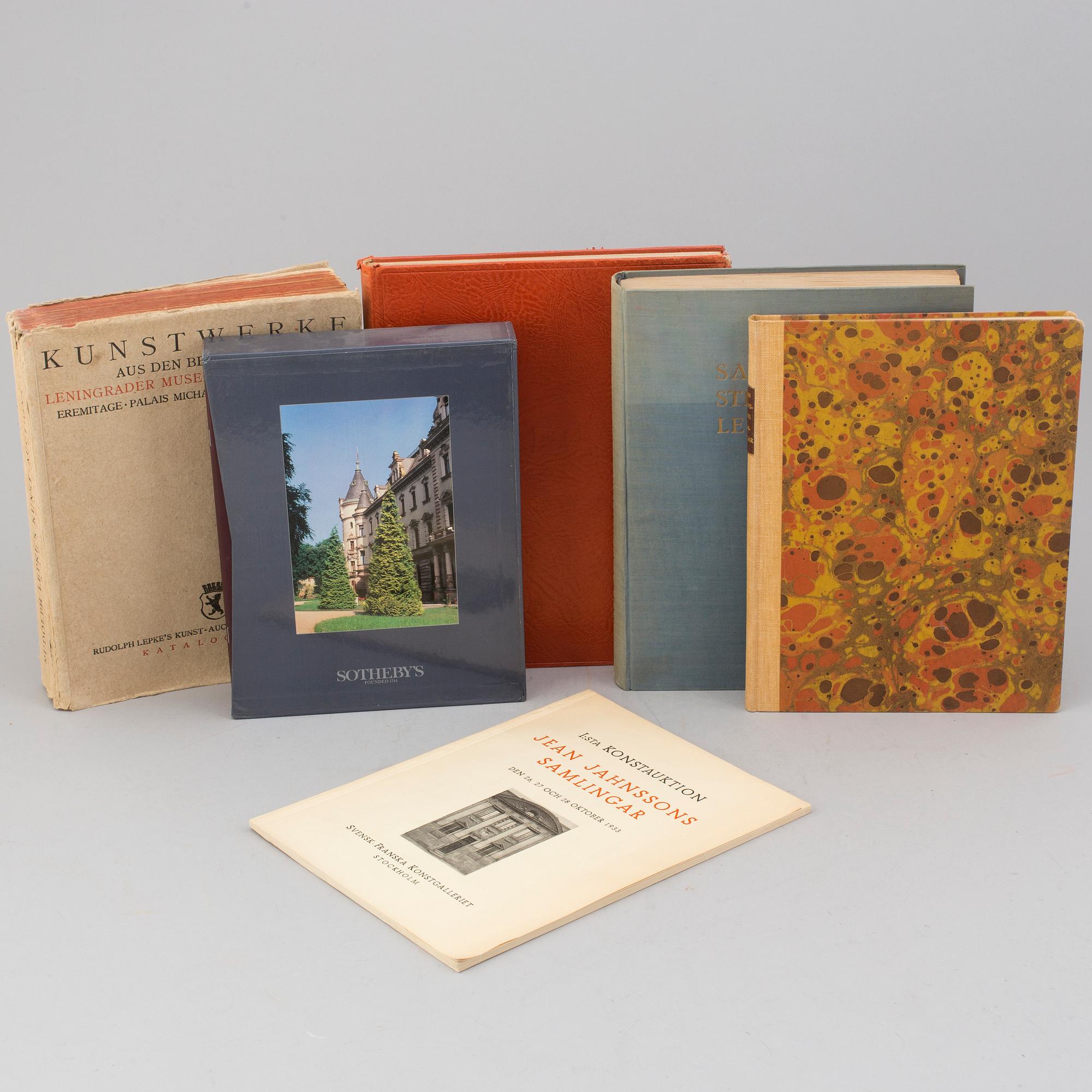 BÖCKER/KATALOGER, 6 vol. Samlingar.