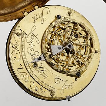 HERRFICKUR, förgyllt silver, Lars Sandblom, Uddevalla sannolikt 1790. Vikt ca 134 gram.