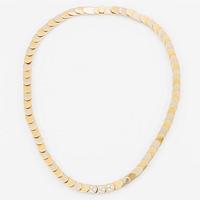 Gio Caroli, collier, 18K guld med nio briljantslipade diamanter.